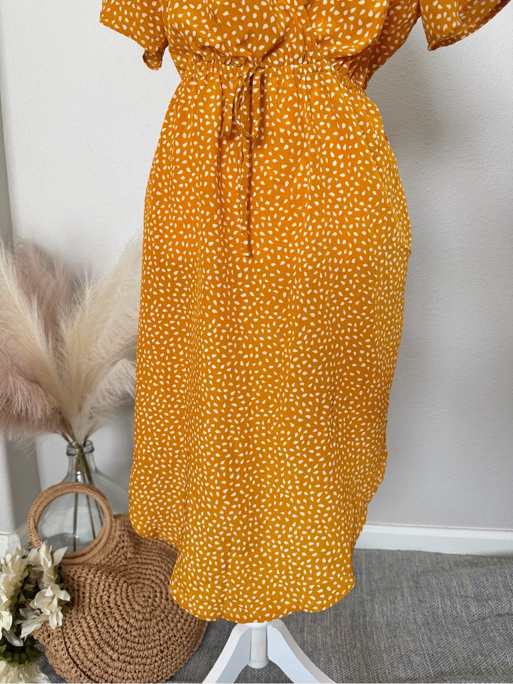 Cozy Co - Yellow Printed Garden Summer Dress - Picture 7 of 11